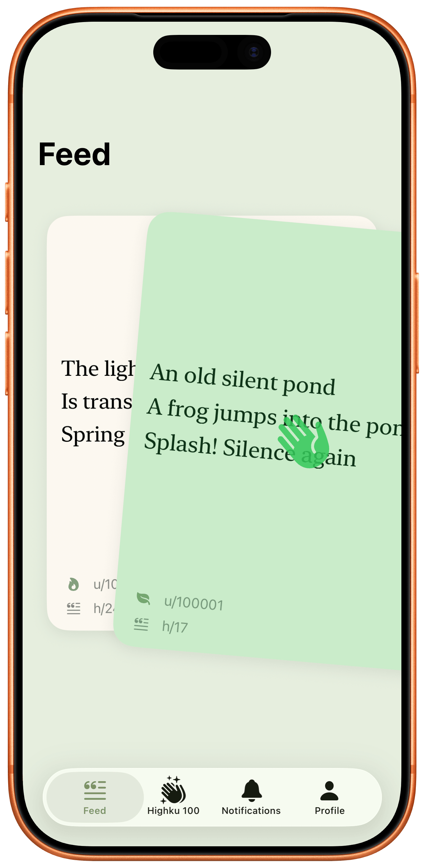 High-fiving a haiku